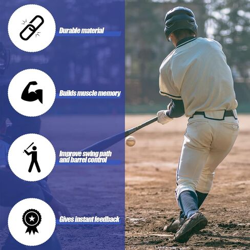Meooeck Baseball Swing Trainer Softball Batting Hitting Training Aid Tool Metal Baseball Batting Practice Trainer for Kids Boys Girls Baseball Players Barrel Control Training Device Accessories, Black in Saudi Arabia