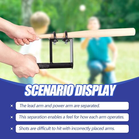 Meooeck Baseball Swing Trainer Softball Batting Hitting Training Aid Tool Metal Baseball Batting Practice Trainer for Kids Boys Girls Baseball Players Barrel Control Training Device Accessories, Black in Saudi Arabia