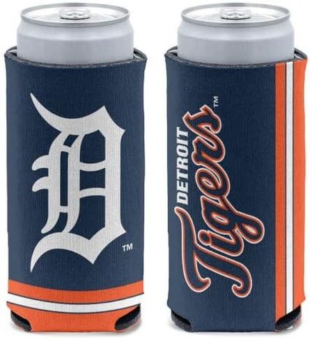 MLB Detroit Tigers Slim Can Cooler, Team Colors, One Size in Saudi Arabia