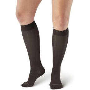 Ames Walker AW Style 16 Sheer Support Closed Toe 15-20 mmHg Moderate Compression Knee High Stockings Nude Large Wide in Kuwait