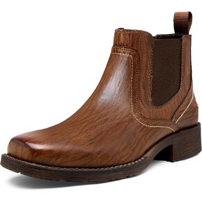 Jousen Chelsea Boots Men Square Toe Ankle Mens Dress Boots Casual Slip On Boots for Men in Kuwait