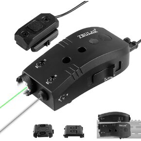 2200 Lumen Tactical Flashlight with Green Laser Beam Combo, Low Profile Design Rechargeable Weapon Light Picatinny Rail mlock Mounted with Momentary Strobe Function Rifle Flashlight in Kuwait