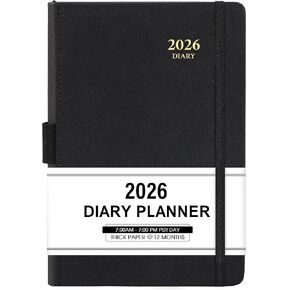 2025 Appointment Book & Planner - Jan 2025 - Dec 2025, Daily Hourly Planner 2025, 5.75" X 8.25", 60-Minute Interval, Faux Soft Leather Cover, Premium Paper, 2025 Planner with Pen Holder, Inner Pocket in Kuwait
