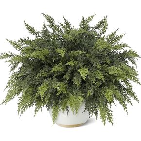 فروع أرز ذات ملمس حقيقي 45.72 سم - 12 قطعة، فرع أرز عيد الميلاد الاصطناعي، أعواد صنوبر وهمية واقعية، جذع نباتات خضراء صناعية لمزهرية مصنوعة يدويًا، إكليل إكليل داخلي وخارجي لديكور المنزل in Kuwait