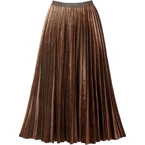 تنانير نسائية مطوية بخصر مطاطي عالي، تنورة متأرجحة على شكل حرف A، طول متوسط in Kuwait