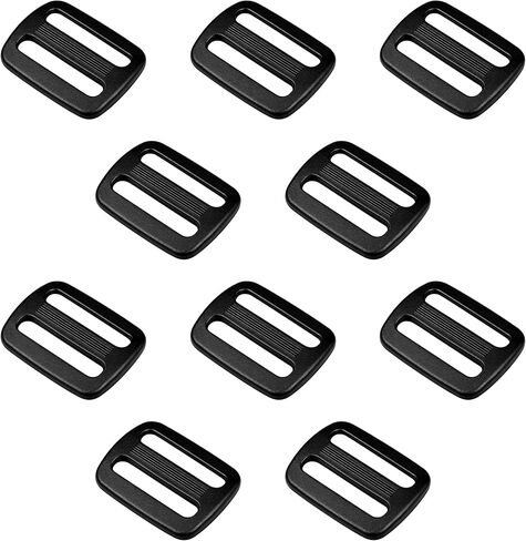 Strapworks Black Plastic Tri-Glide Slide – for Bag Straps, Rifle Slings, Dog Collars - 1 Inch in Kuwait