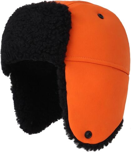 قبعة Ushanka Trapper دافئة للرجال للجنسين في الهواء الطلق في فصل الشتاء قبعة صيد طاردة للماء مع غطاء أذن من الفرو الصناعي in Kuwait