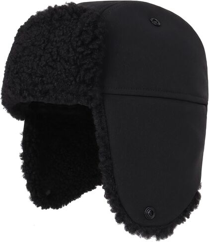قبعة Ushanka Trapper دافئة للرجال للجنسين في الهواء الطلق في فصل الشتاء قبعة صيد طاردة للماء مع غطاء أذن من الفرو الصناعي in Kuwait