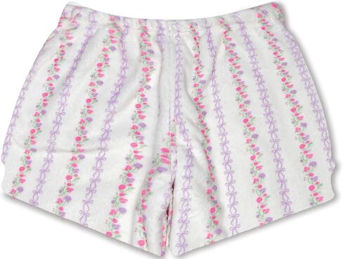 iscream Big Girls Silky Soft Pretty Print Plush Fleece Shorts - Vintage Florals Collection in Saudi Arabia