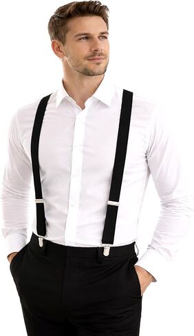 Dibi Suspenders for Men - Adjustable Y Back Mens Suspenders with 3 Heavy Duty Strong Clips in Saudi Arabia