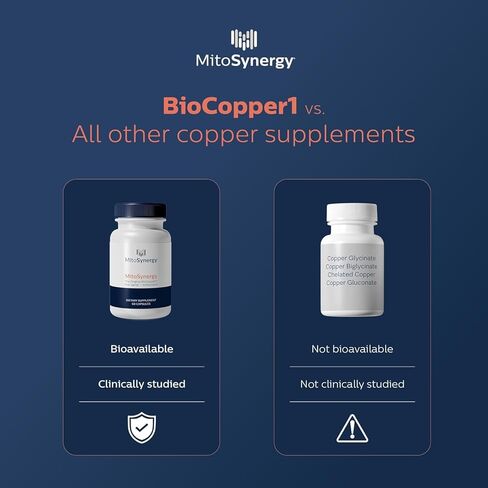 BioCopper1 الأصلي (Cunermuspir) - فيتامينات النحاس المتعددة المتوفرة بيولوجيًا مع CoQ10 وd-ribose لتعزيز NAD+، ويدعم طاقة الميتوكوندريا ATP وصحة الدماغ والمفاصل. in Kuwait