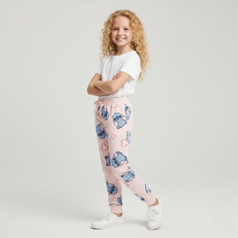 Disney Lilo & Stitch Heart Girls Fleece Pants for Little to Big Kids (Size: 7-12) in Saudi Arabia