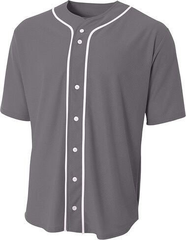 A4 Youth Full Button Stretch Mesh Baseball Jersey NB4184 in Saudi Arabia