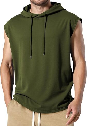 JMIERR Men's Drawstring Hooded Shirts - Casual Loose Fit Cotton Hoodies Tee Shirt for Daily Wear in Kuwait