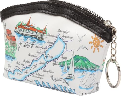 Generic 1Pcs Money Wallet River Cartoon Coin Purse PU Leather White 10x9cm in Saudi Arabia