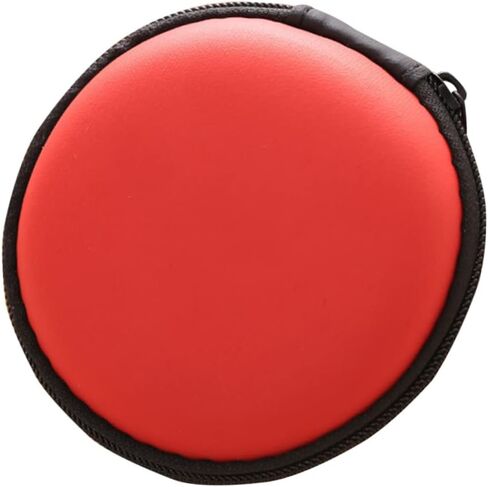 NUOBESTY Portable Headphones Pouch Red Zipper Protect Pouch Earbuds Bag Cable Bag Coin Purse Case in Saudi Arabia