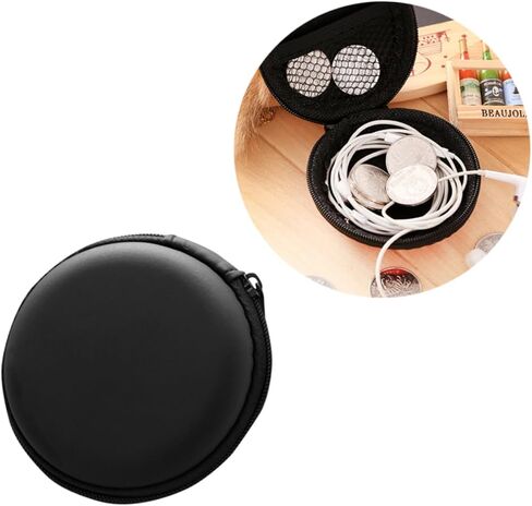 NUOBESTY Portable Headphones Pouch Red Zipper Protect Pouch Earbuds Bag Cable Bag Coin Purse Case in Saudi Arabia