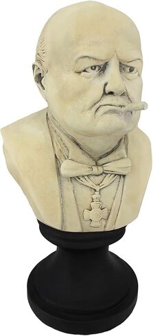 Things2Die4 Molded Plaster Winston Churchill with Cigar Bust Statue in Saudi Arabia