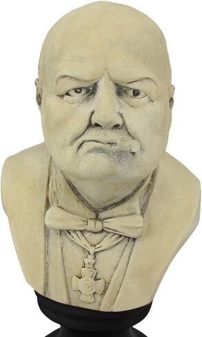 Things2Die4 Molded Plaster Winston Churchill with Cigar Bust Statue in Saudi Arabia