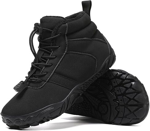 FLIOZY Winter Wide Toe Barefoot Shoes for Kids Boys – Waterproof Minimalist Hiking Snow Boots – High Top Warm Lightweight Boots for Toddler/Little Kids/Big Kids in Saudi Arabia