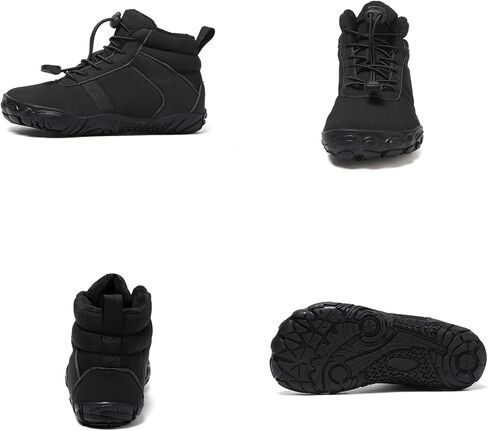 FLIOZY Winter Wide Toe Barefoot Shoes for Kids Boys – Waterproof Minimalist Hiking Snow Boots – High Top Warm Lightweight Boots for Toddler/Little Kids/Big Kids in Saudi Arabia