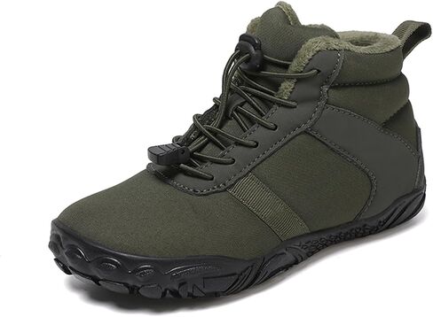 FLIOZY Winter Wide Toe Barefoot Shoes for Kids Boys – Waterproof Minimalist Hiking Snow Boots – High Top Warm Lightweight Boots for Toddler/Little Kids/Big Kids in Saudi Arabia