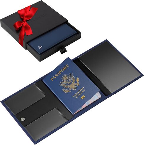 V1 ECO، حامل مستندات طيار، محفظة طيار، قفل RFID، محفظة سفر، رفيق سفر أنيق لمحترفي الطيران (كلاسيكي، بني) (AirTag، أسود) in Kuwait