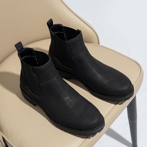 CGRRBW Men's Chelsea Boots Suede Leather Casual Cowboy Boots for Men in Saudi Arabia