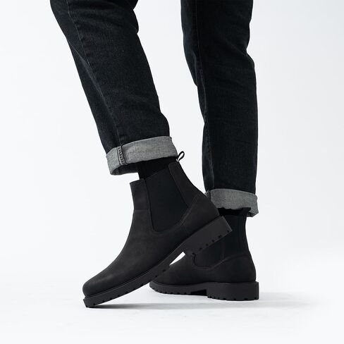CGRRBW Men's Chelsea Boots Suede Leather Casual Cowboy Boots for Men in Saudi Arabia