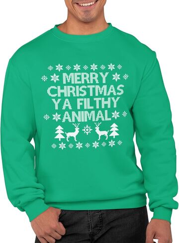 بلوزات عيد الميلاد القبيحة للبالغين مضحك موسم العطلات Crewnecks مع اقتباسات الفيلم والتصميمات in Saudi Arabia