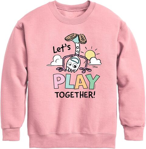 Disney - Toy Story 4 - Forky Lets Play Together - Toddler & Youth Crewneck Fleece Sweatshirt in Saudi Arabia