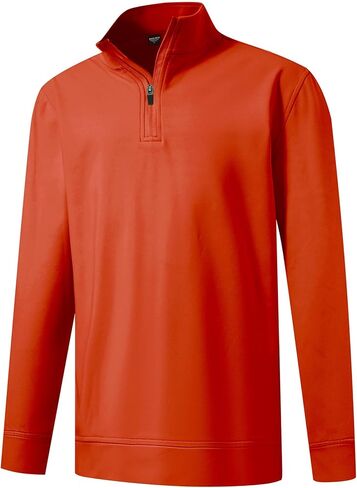 M MAELREG Boys Long Sleeve Quarter Zip Pullover Fleece Warmth Mock Neck Solid Youth Sweatshirt Winter Clothes for Kids in Kuwait