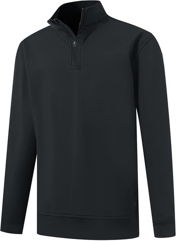 M MAELREG Boys Long Sleeve Quarter Zip Pullover Fleece Warmth Mock Neck Solid Youth Sweatshirt Winter Clothes for Kids in Kuwait