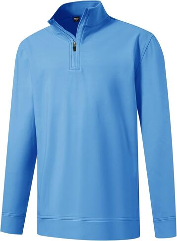 M MAELREG Boys Long Sleeve Quarter Zip Pullover Fleece Warmth Mock Neck Solid Youth Sweatshirt Winter Clothes for Kids in Kuwait