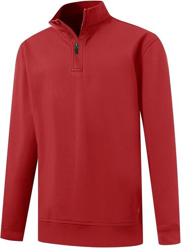 M MAELREG Boys Long Sleeve Quarter Zip Pullover Fleece Warmth Mock Neck Solid Youth Sweatshirt Winter Clothes for Kids in Kuwait