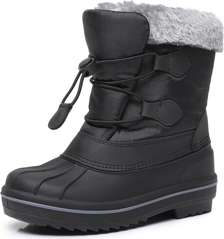 Felabo Kids Snow Boots for Boys and Girls – Insulated Water Resistant Non Slip Easy On Winter Boots (Toddler/Little Kid/Big Kid) in Kuwait
