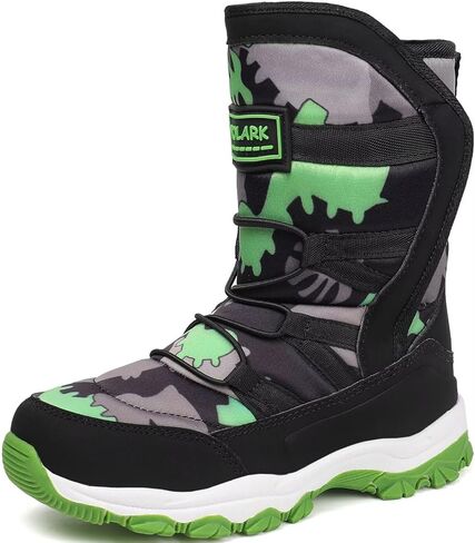 Boys Girls Snow Boots Kids Winter Waterproof Slip Boots Outdoor Resistant Cold Weather Warm Shoes (Toddler/Little Kid/Big Kid) in Saudi Arabia