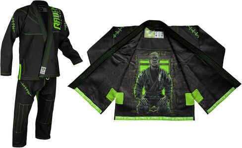 زي Raven Fightwear الرجالي BJJ الرعب فرانكشتاين الوحش البرازيلي جيو جيتسو موحد ممتاز BJJ Gi أسود in Kuwait