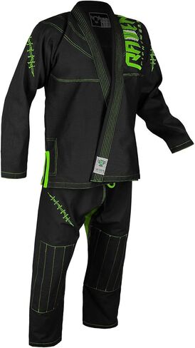 زي Raven Fightwear الرجالي BJJ الرعب فرانكشتاين الوحش البرازيلي جيو جيتسو موحد ممتاز BJJ Gi أسود in Kuwait