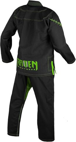 زي Raven Fightwear الرجالي BJJ الرعب فرانكشتاين الوحش البرازيلي جيو جيتسو موحد ممتاز BJJ Gi أسود in Kuwait
