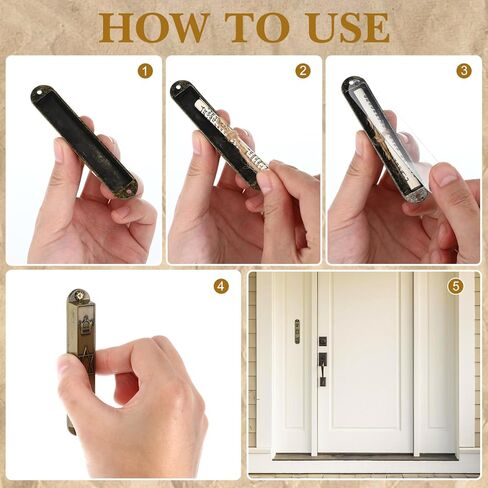 5 قطعة Mezuzah للباب ، الحرف التمرير المقدسة خمر حالات Mezuzah المعدنية الدينية مع التمرير ديكور يهودي لنعمة الاحترار المنزلي in Kuwait