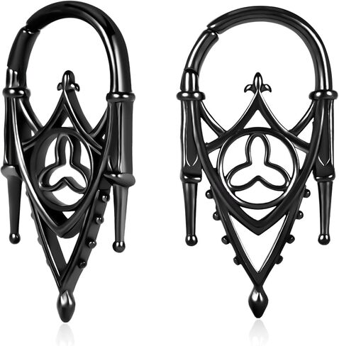 2 Pcs Stainless Steel Ear Weights Chain Style Ear Stretchers for Gauged Ears Expanders for Stretched Lobes Body Piercing Jewelry for Men & Women in Saudi Arabia