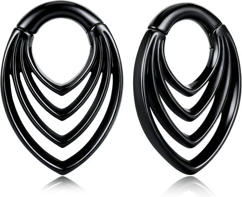2 Pcs Stainless Steel Ear Weights Chain Style Ear Stretchers for Gauged Ears Expanders for Stretched Lobes Body Piercing Jewelry for Men & Women in Saudi Arabia