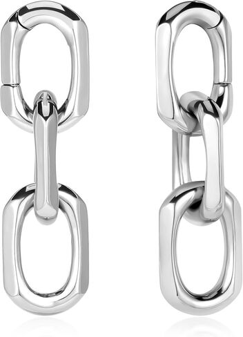 2 Pcs Stainless Steel Ear Weights Chain Style Ear Stretchers for Gauged Ears Expanders for Stretched Lobes Body Piercing Jewelry for Men & Women in Saudi Arabia