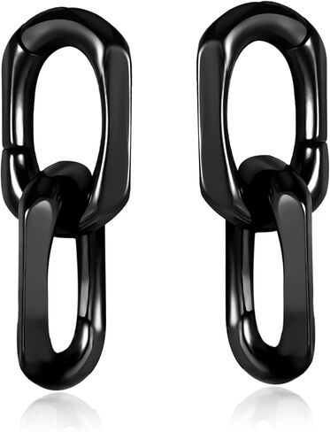 2 Pcs Stainless Steel Ear Weights Chain Style Ear Stretchers for Gauged Ears Expanders for Stretched Lobes Body Piercing Jewelry for Men & Women in Saudi Arabia