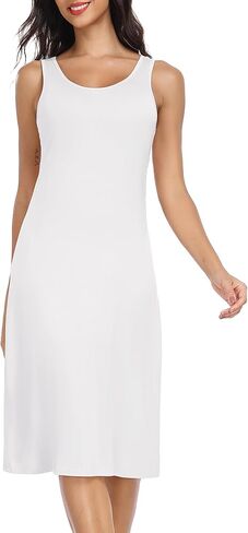 Lovasy Full Slip for Women Under Dress Long Wide Straps Slips Sleeveless Tank Tops Dresses Nightgown S-3XL in Saudi Arabia