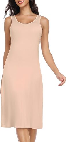 Lovasy Full Slip for Women Under Dress Long Wide Straps Slips Sleeveless Tank Tops Dresses Nightgown S-3XL in Saudi Arabia