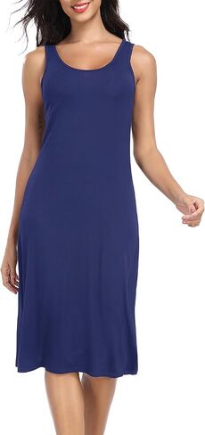 Lovasy Full Slip for Women Under Dress Long Wide Straps Slips Sleeveless Tank Tops Dresses Nightgown S-3XL in Saudi Arabia