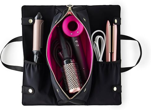 KUSSHI Hair Tools Bag - Oprah’s Favorite Things Winner - Neoprene Hair Tools Travel Bag & Hair Accessories Organizer Case (Black) in Saudi Arabia