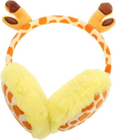 Veemoon Cartoon Giraffe Boys and Girls Winter Ear Muffs for Boys/girls Fluffy Ear Warmers Stretchable Band for Cold Weather Protection in Saudi Arabia